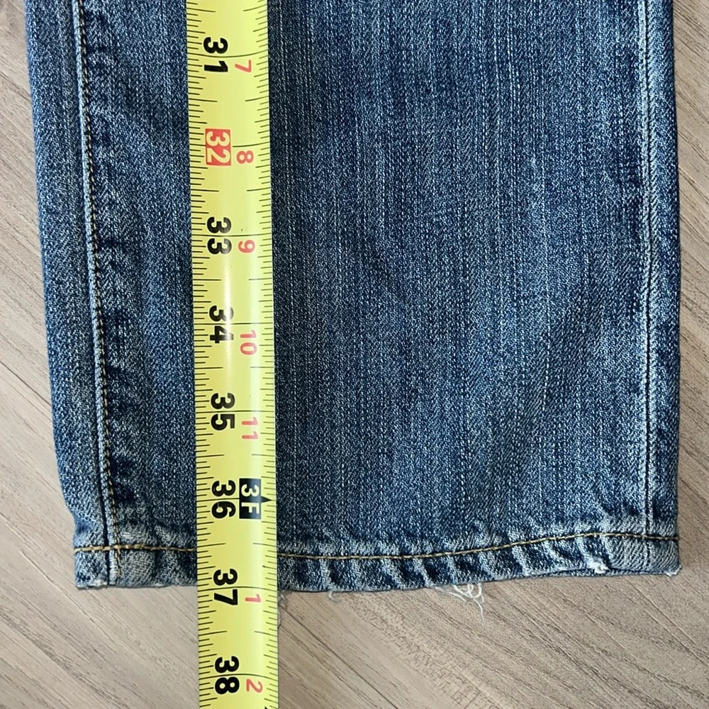 J Crew Vintage Matchstick Straight Leg Blue Jeans 31S Distressed Women’s Denim